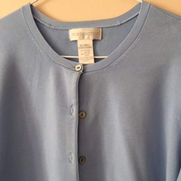 WORTHINGTON WOMEN SWEATER. SIZE X-LARGE. COLOR BLUE - Picture 3 of 3